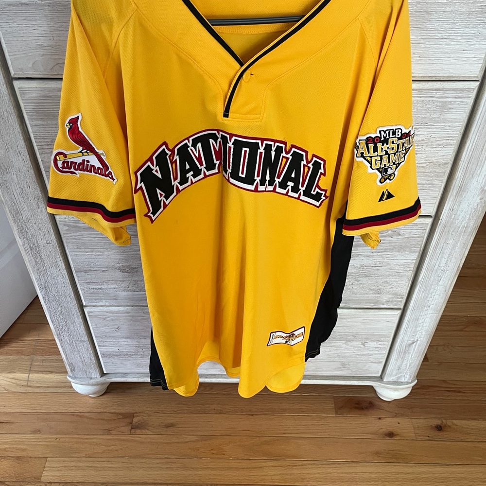 MLB Yellow All-Star Game Jersey with Black and Red Accents